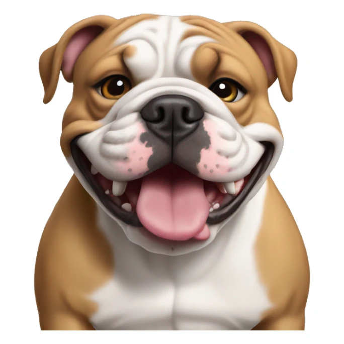 english bulldog pitbull smil sticker