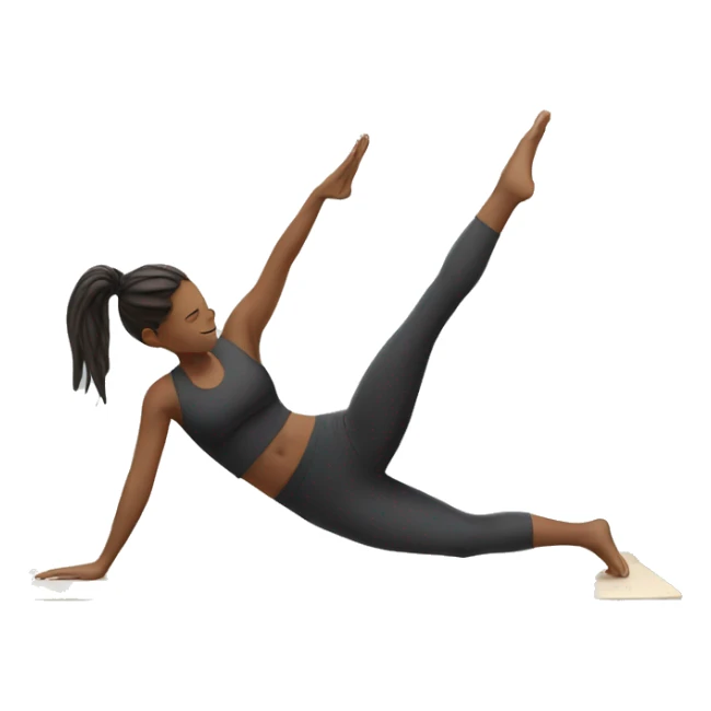 Girl doing pilates sticker