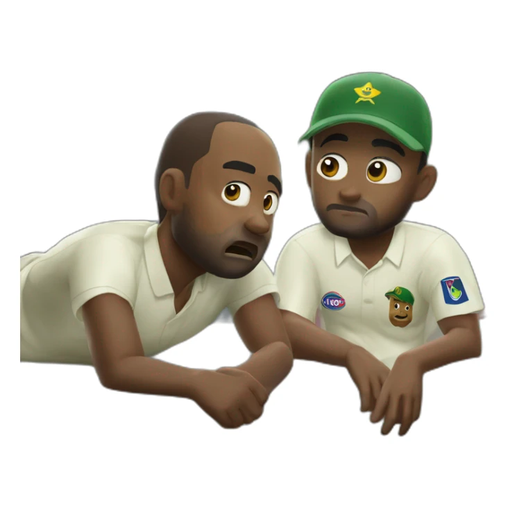 Bavuma sleeping and shakin al hasan seeing that in fear sticker