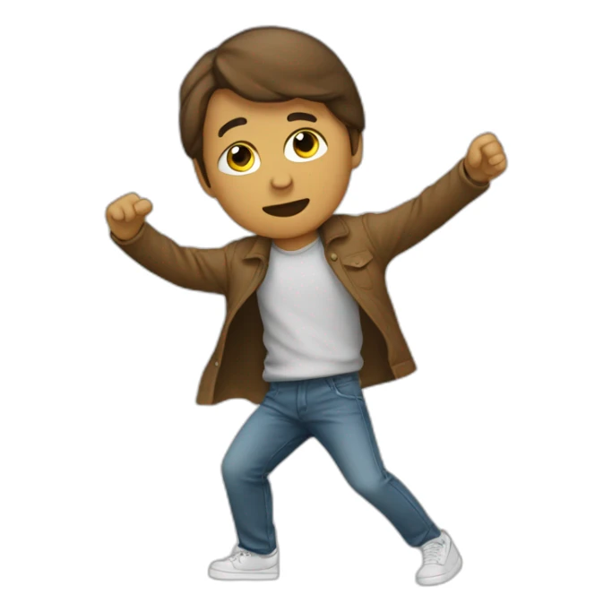 une personne qui fait un dab  sticker