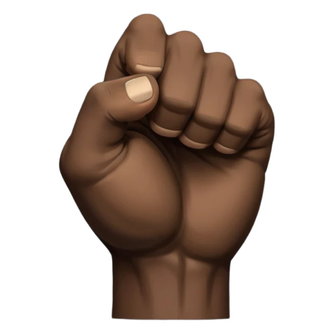 A black fist logo based on rebellion against rome sticker