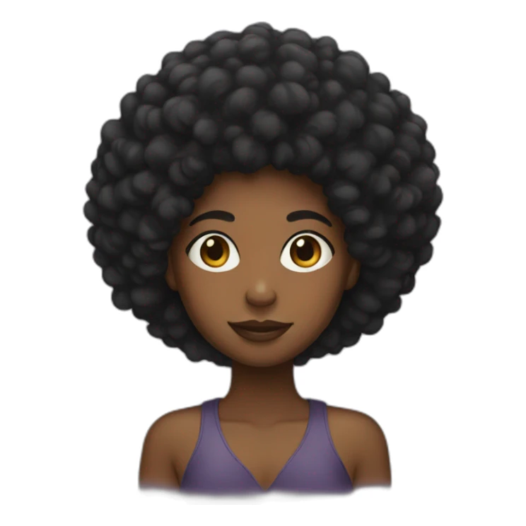 black girl with afro sticker