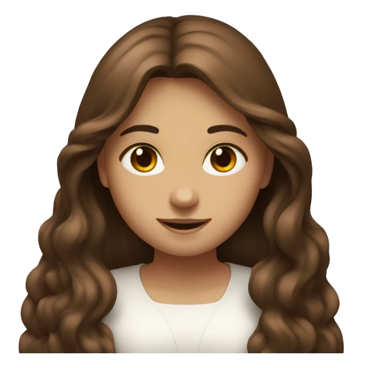 bautefull Long Brown Hair Girl That love Christ and have a  sticker