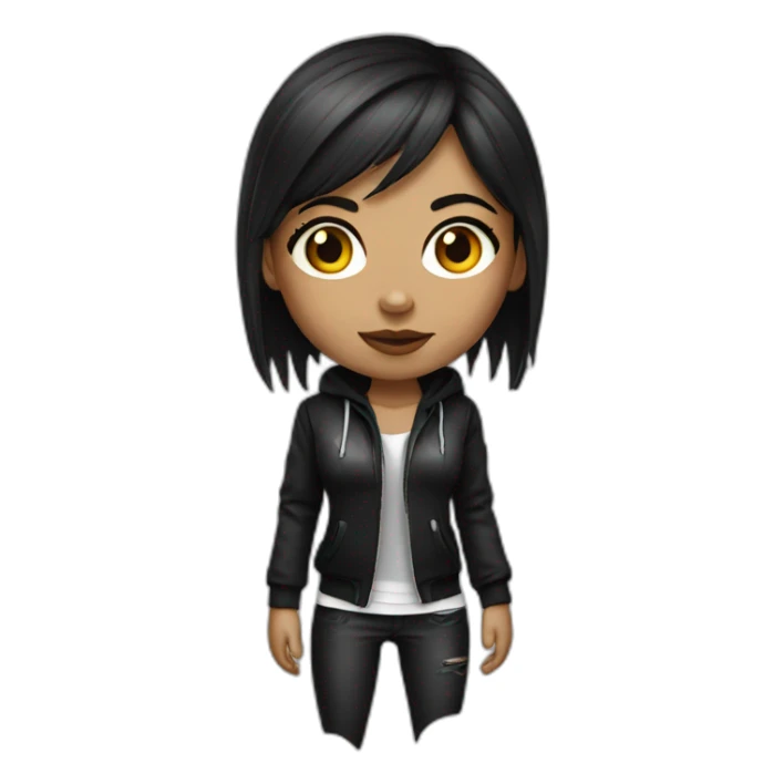 gangsta girl brunette sticker