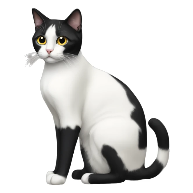Tuxedo Cat Breed Full Body sticker