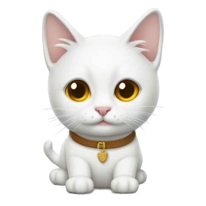 Un gato blanco con pajarita sticker