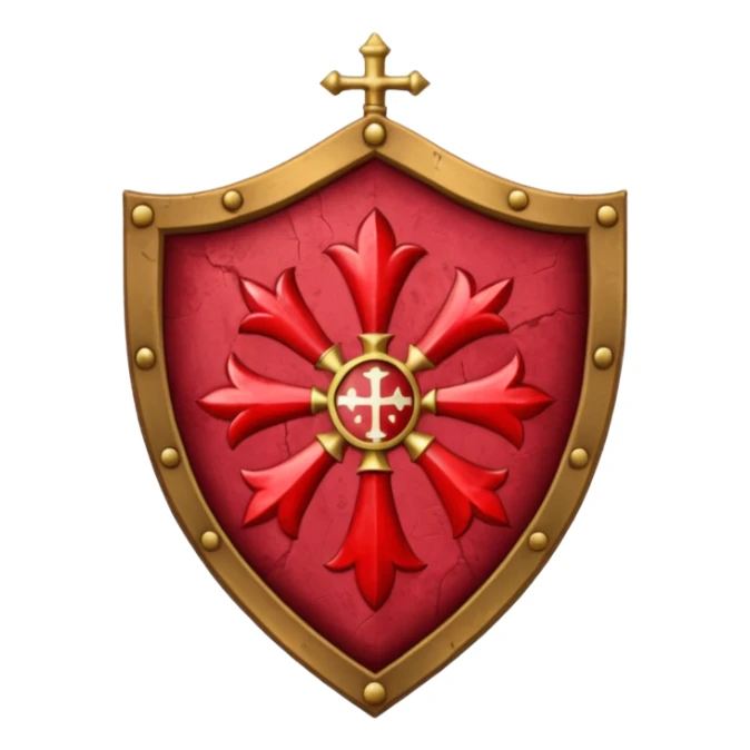 brasão sangrando medieval rosa de sangue vermelha sticker