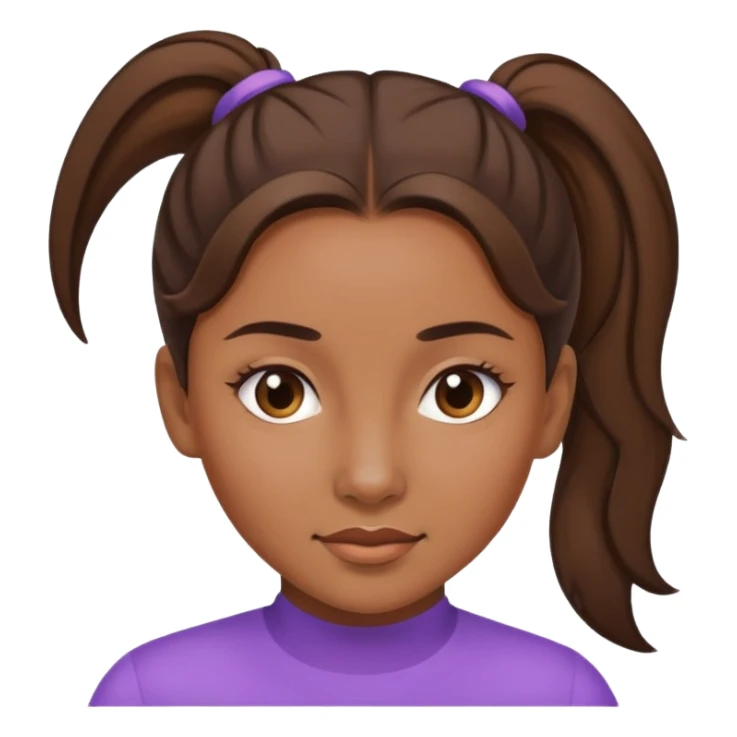 Brow skin brunette woman ponytail sticker