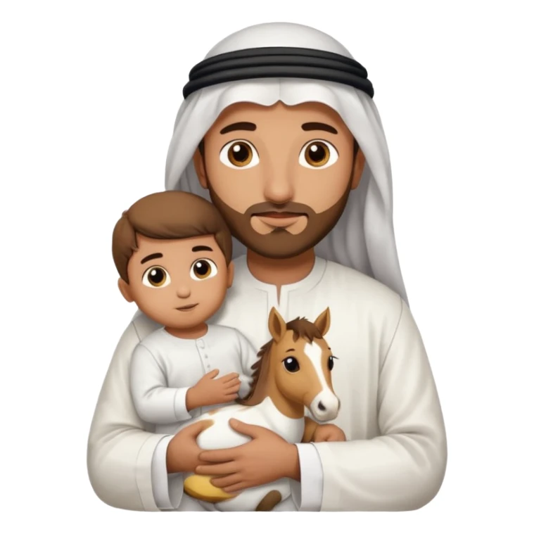 uae sheikh hoding a baby horse sticker