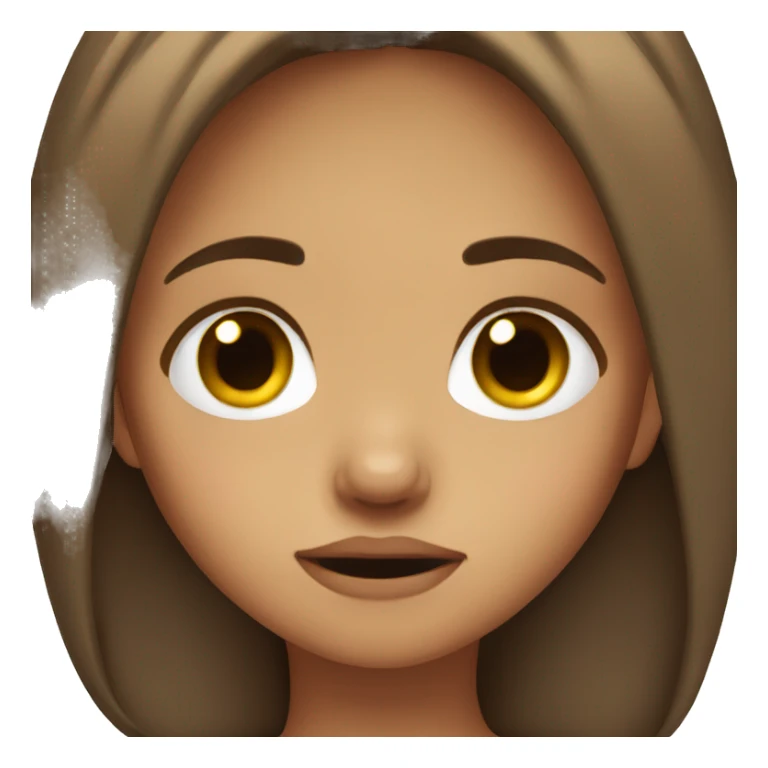brown hair girl cry sticker