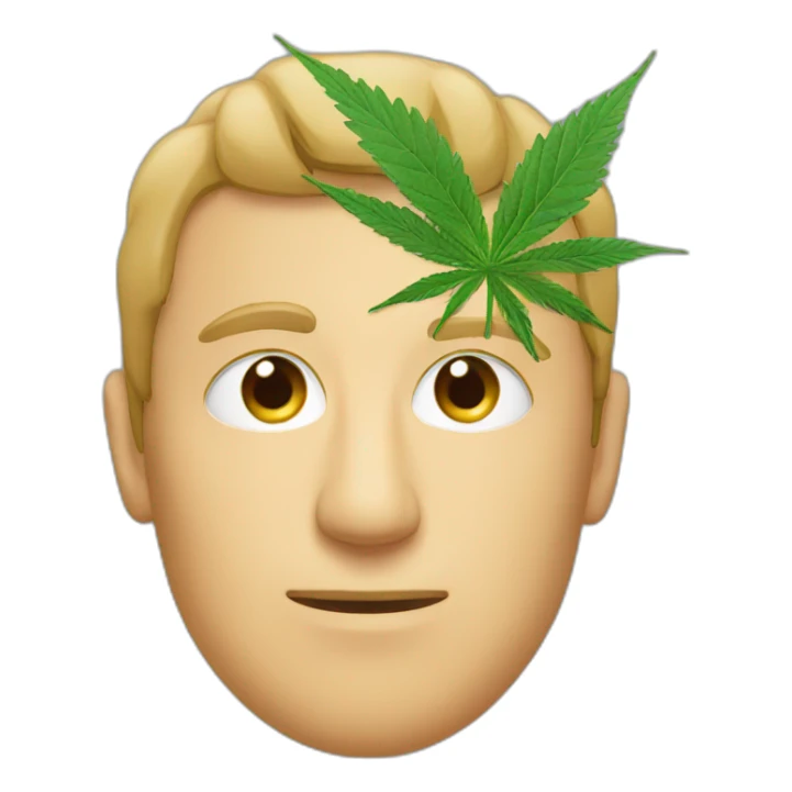 Man dry eyes cannabis sticker
