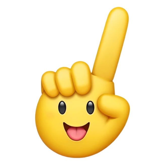 Emoji sticking out their tongue while sticking the middle finger sticker