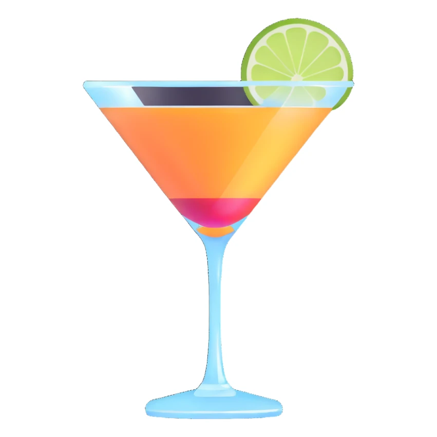 fancy cocktail in a martini glass sticker