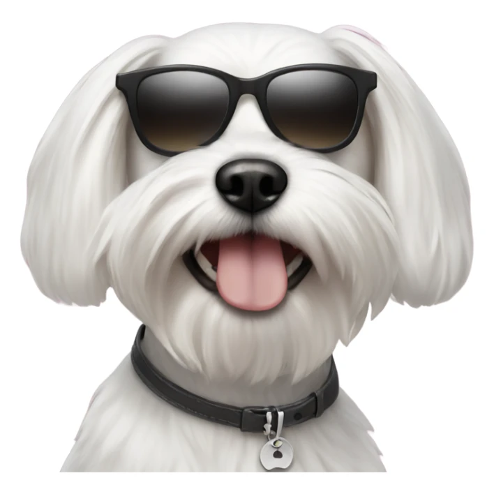 Dog Maltese wearing sunglasses  sticker