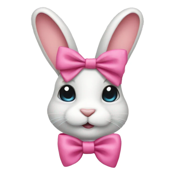 bunny with pink bow sticker