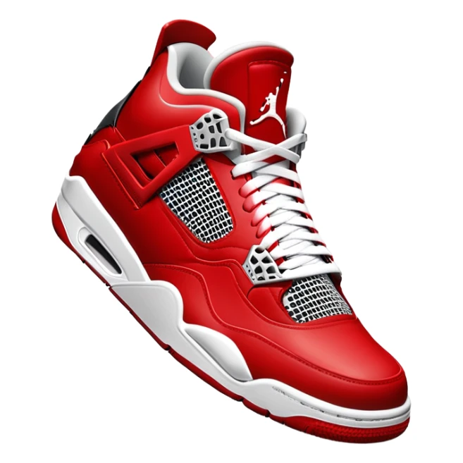  red air Jordan 4 no other color sticker