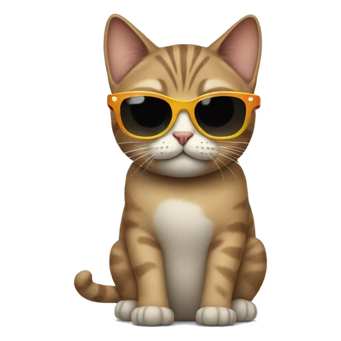 Cat with sunglasses sticker