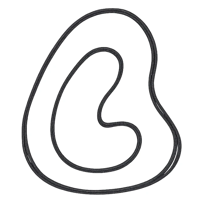 hand drawn outlined icon of a pink shape, no fill sticker