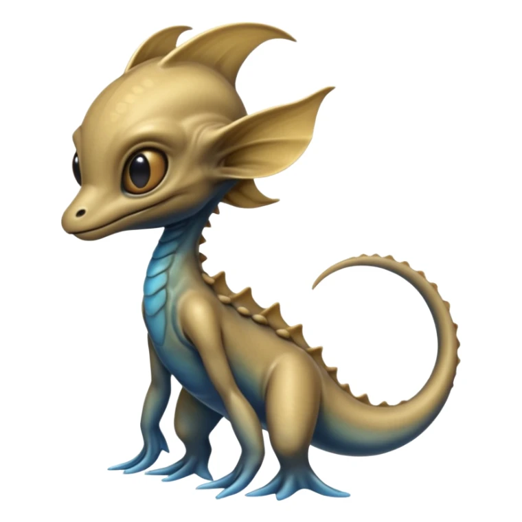 Life-like Brownish Aquatic Luxio-Alien-hybrid (full body) sticker