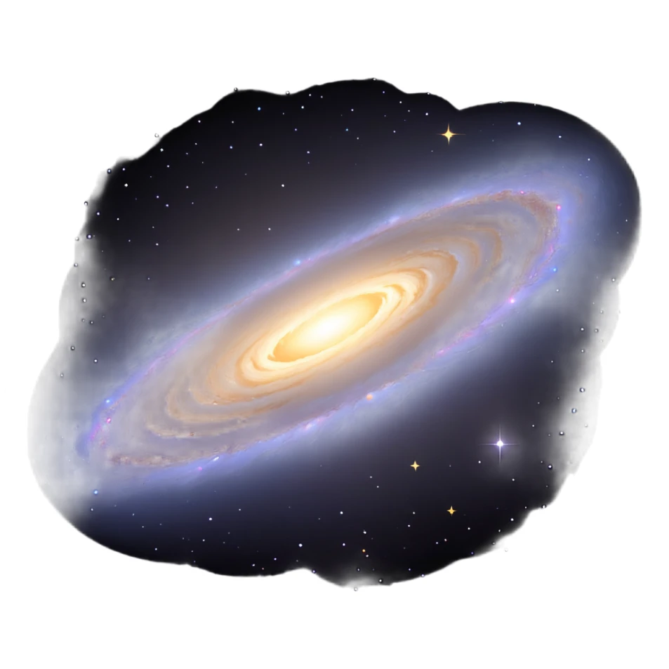 Milky Way Galaxy with a glowing center sticker