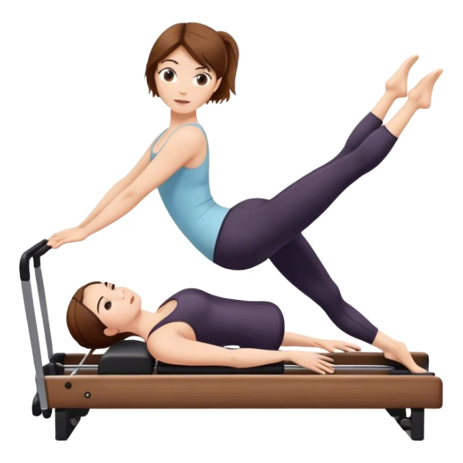 Reformer pilates girl brown hair sticker