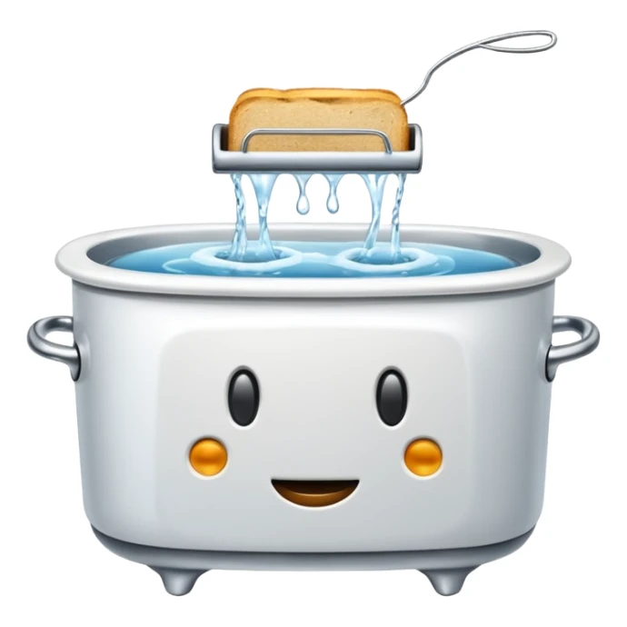 Happy toaster in a washtub  sticker
