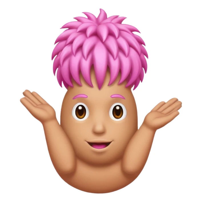 hand on big penis with pink tip and hair balls sticker