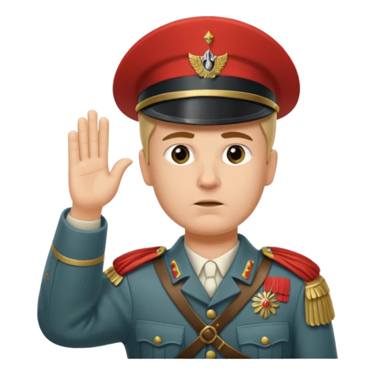 an ancient roman republic soldier doing a WW2 german salute sticker