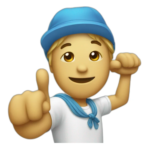 Personne qui fait un dab sticker