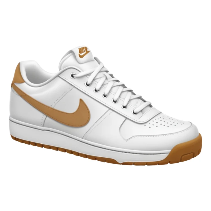 nike white low top tennis shoe runninggum bottom sticker