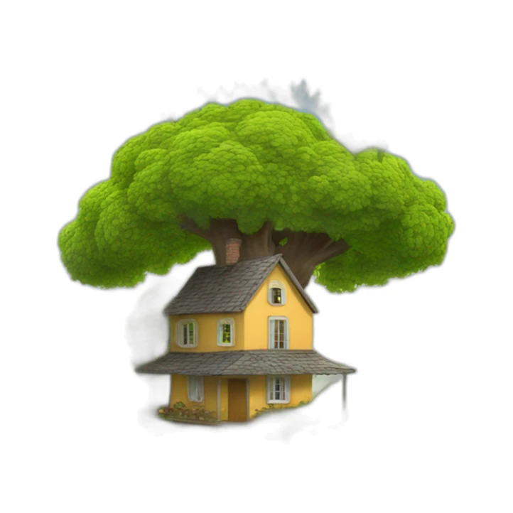 Une maison dans un arbre avec Jean du Jardin sticker