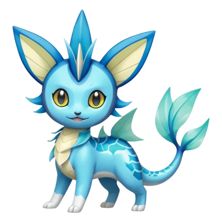 Meloetta-Vaporeon-Dewott-Pokémon-Fakémon-fusion-hybrid-creature sticker