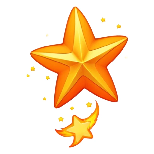 Asteriod emoji make it dalling like a shooting star sticker
