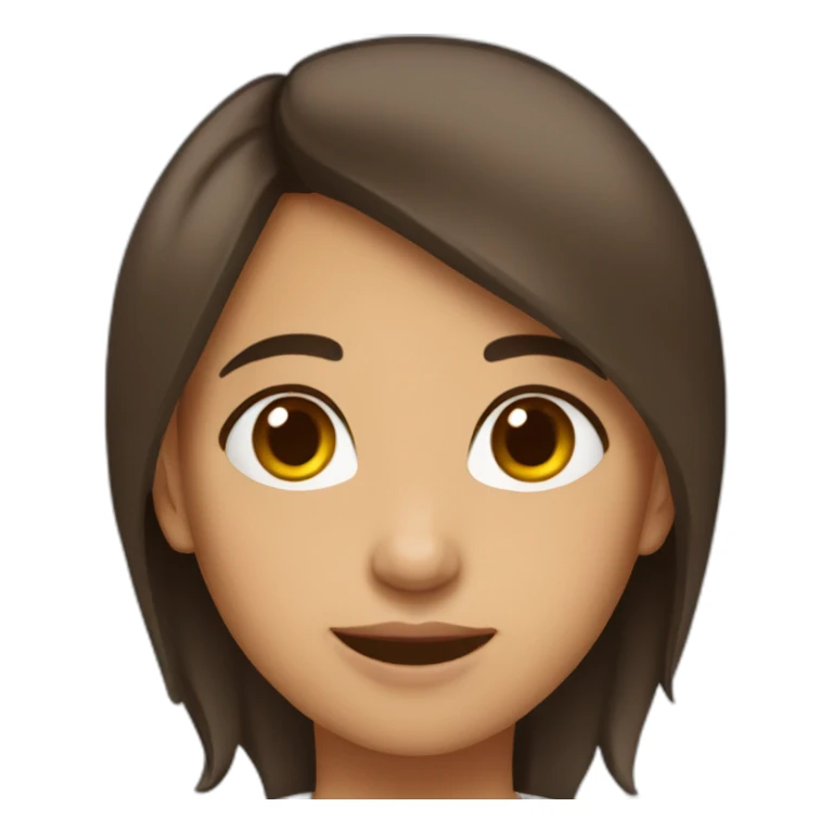 Fille brune care sticker