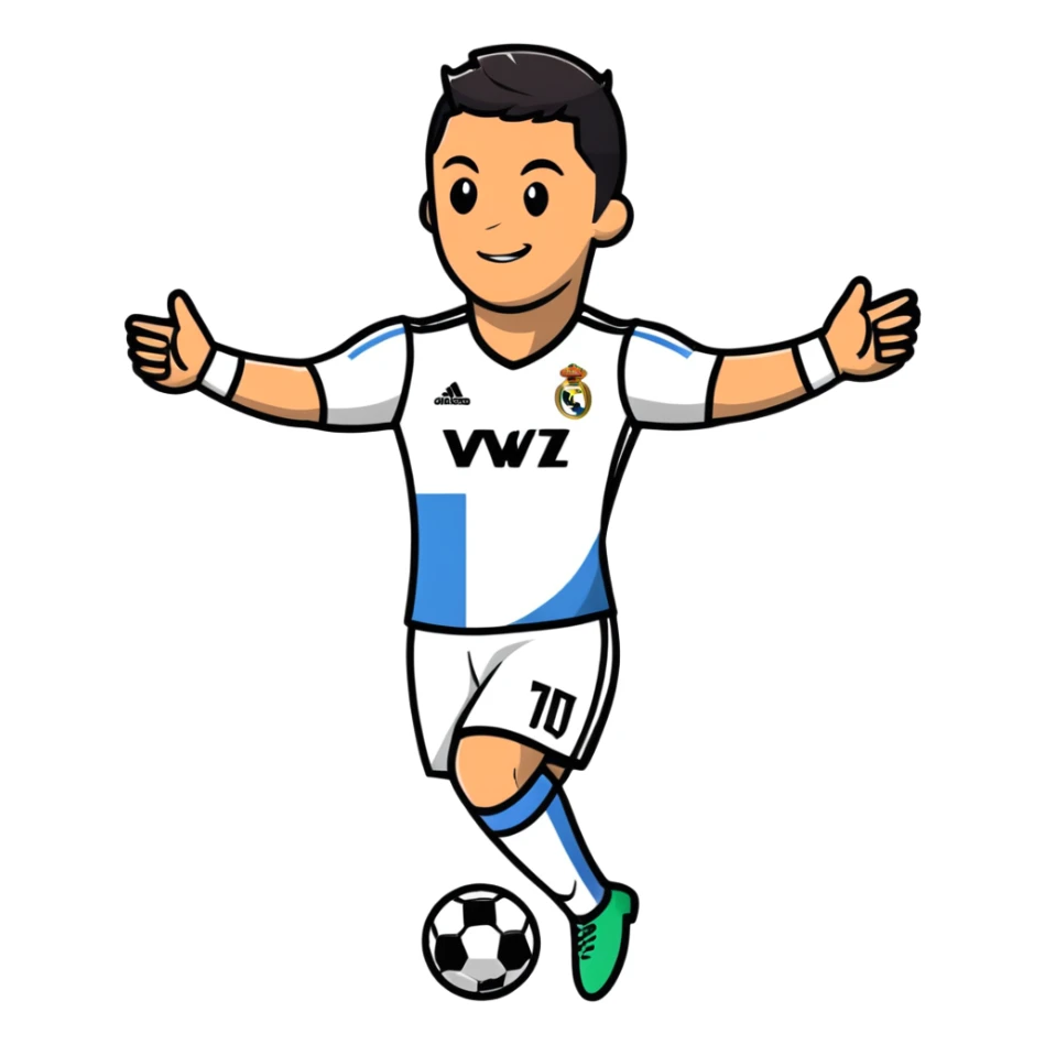 Cristiano Ronaldo doing his signature celebration pose sticker