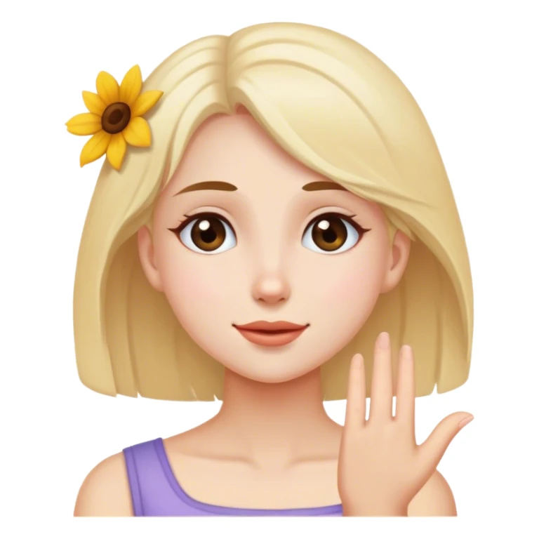 Girl saying thanks  sticker