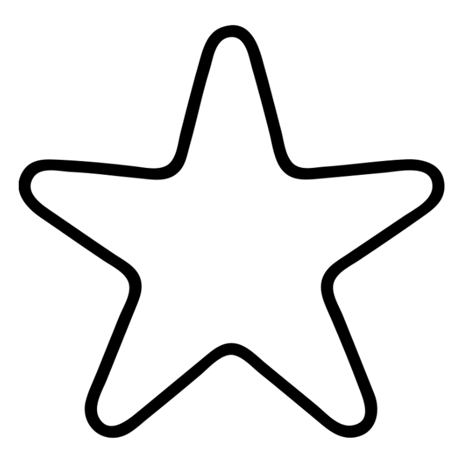 Simple sea star with five arms sticker