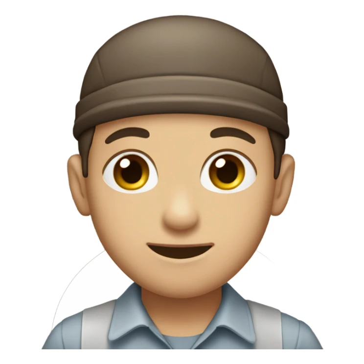 A brown hair, Jewish boy wearing a kippah ￼ sticker