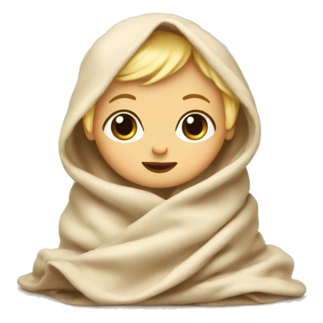 Blonde Baby wrapped in blanket sticker