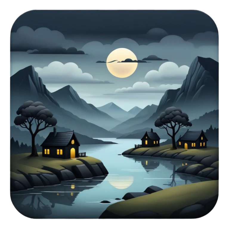 Gloomy beautiful edgy aesthetic full scenic SCENERY sticker