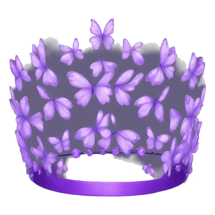 Tiara made of purple butterflies sticker