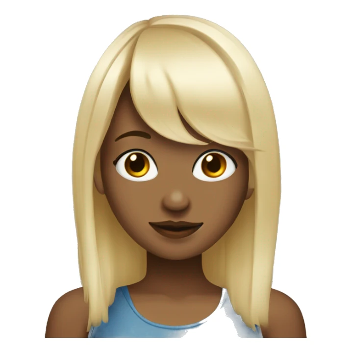 blonde girl with bangs and nose piercing sticker