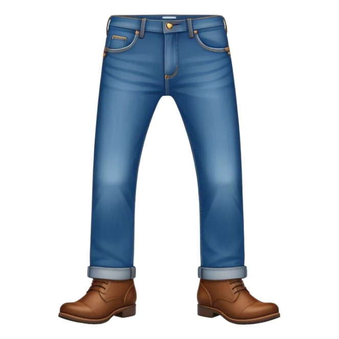 jeans and brown shoes sticker