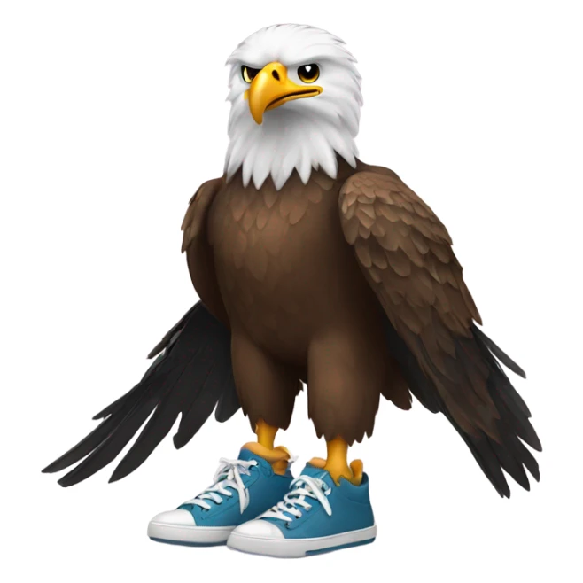 Eagle with shoes  sticker