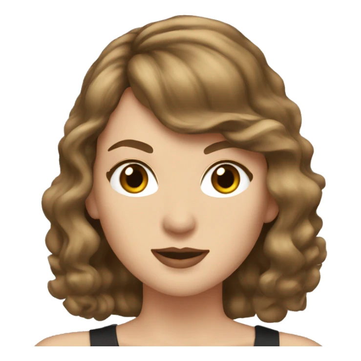 Taylor swift with brown hair sticker