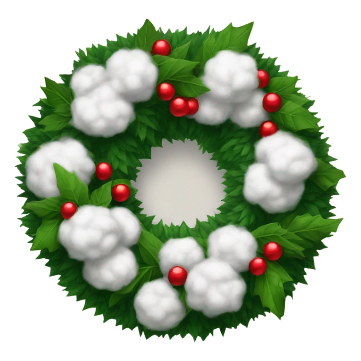 Realistic cristmas wreath with Cotton sticker