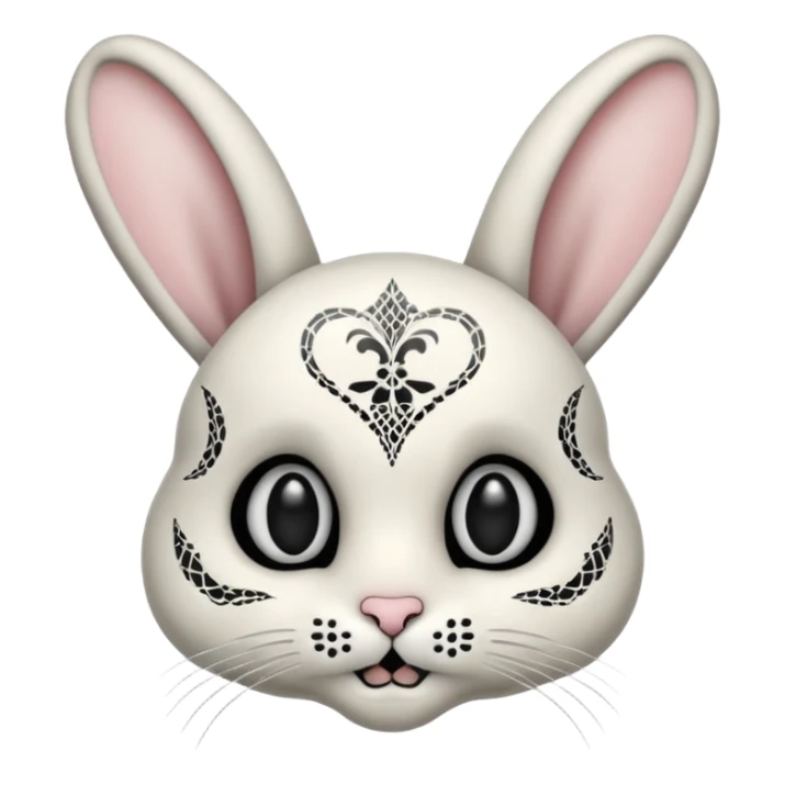 oreille de lapin tête de mort sticker