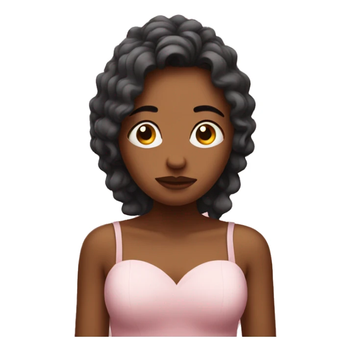 Emoji in love with hearts but sad  sticker