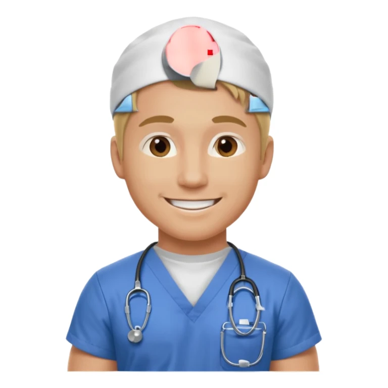 Shirtless Muscular blonde guy nurse sticker