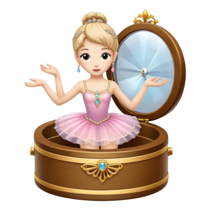 Ballerina fairy Jewelry Music Box sticker